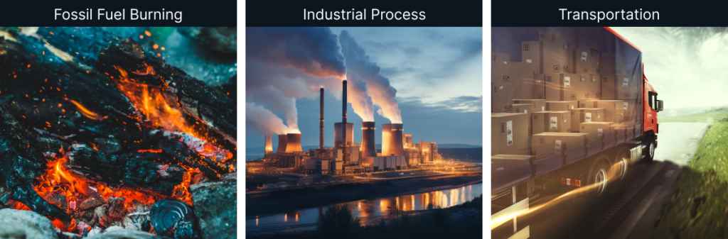 Fossil fuels burning, Industrial process and Transportation activities lead to emissions and consequent increase in deaths.