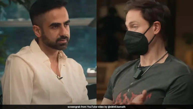 Bryan Johnson and Nikhil Kamath at Zerodha concerning over AQI India