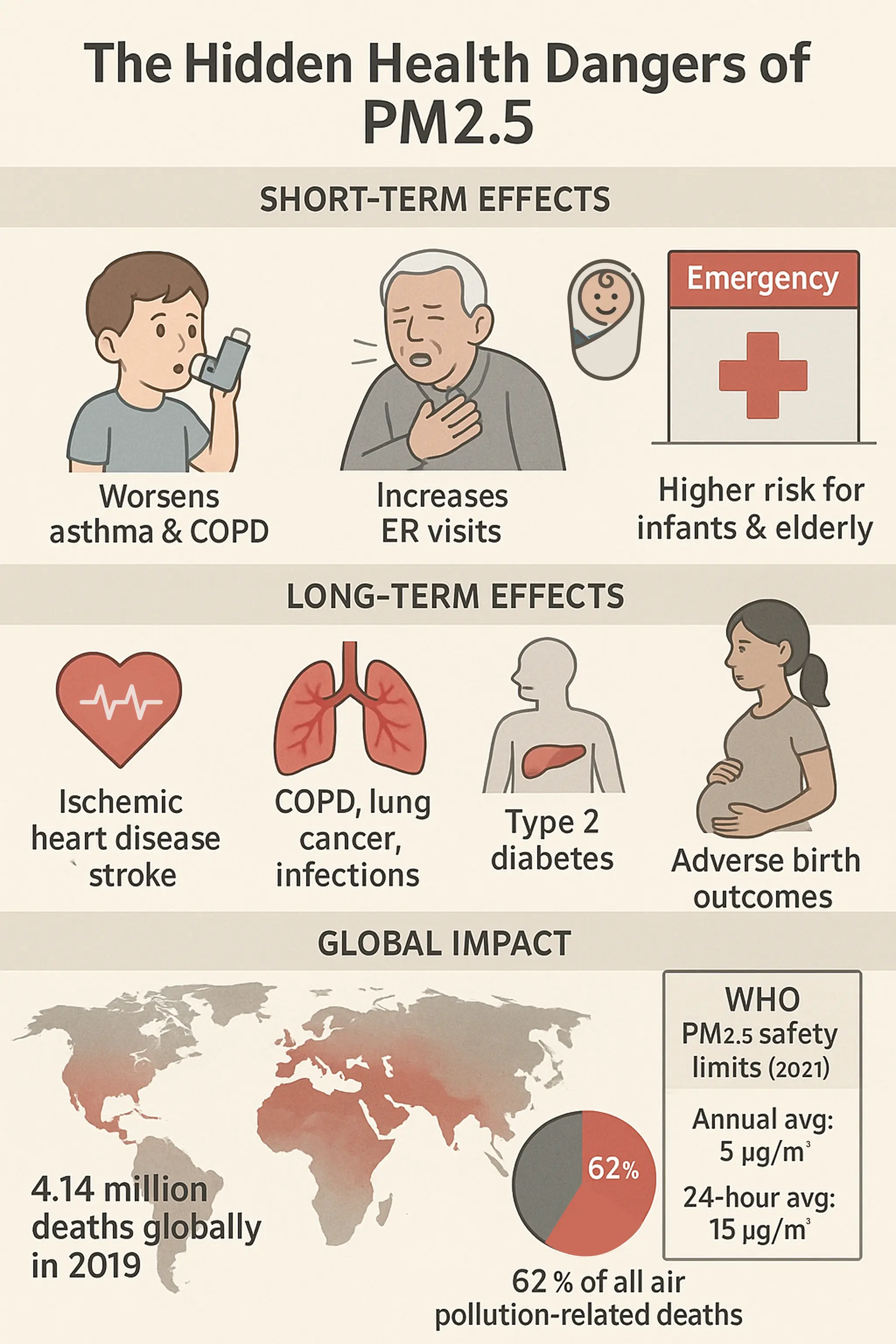 how dangerous is PM2.5 for your health