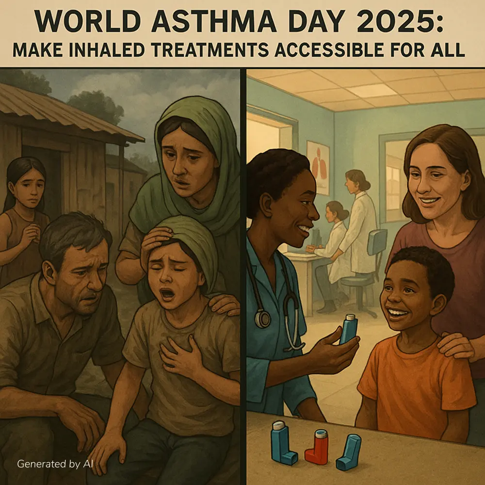 World Asthma Day 2025 with theme as make inhaled treatments accessible for all