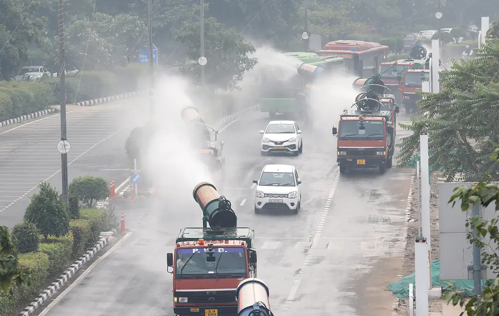Water guns using on the road for pollution control air pollution mitigation plan 2025